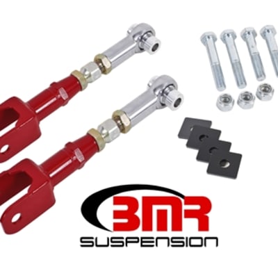 BMR Suspension 15-17 Mustang Toe Rods Rear On-Car Adjustable Red