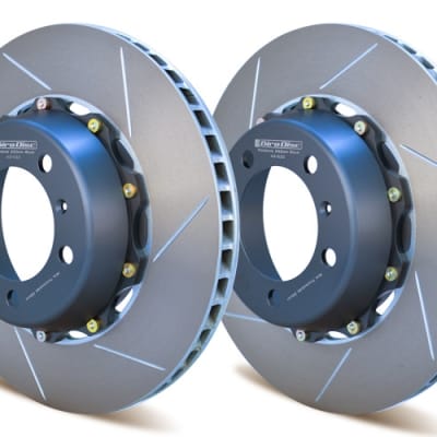 Rear two-piece racing rotors for Porsche 991.1