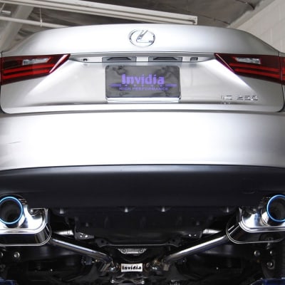 Invidia Q300 Axle-Back Exhaust System with Rolled Titanium Burnt Tips for IS250/350