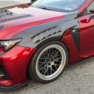 RR Racing Widebody Carbon Fiber Vented RCF Front Fenders