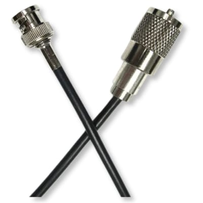 RG58A/U Coax Cable, 10', PL-259 (UHF Male) to BNC Male