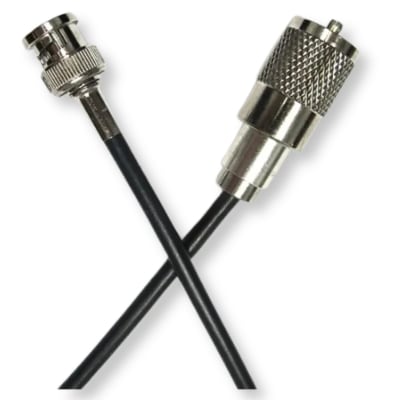 RG58A/U Coax Cable, 25', PL-259 (UHF Male) to BNC Male