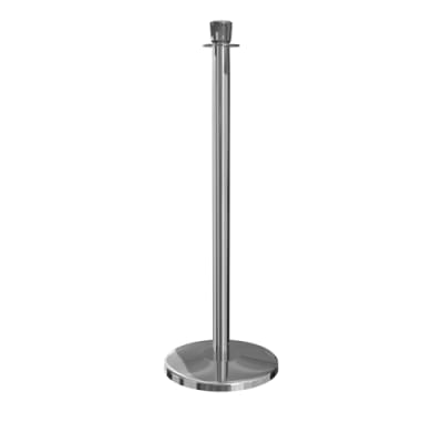 “RopeMaster crown top stanchion with sloped base chrome finish”