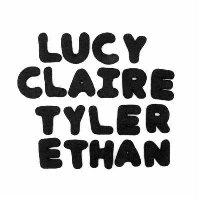 A-Z Black Felt Letters