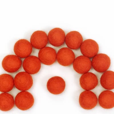 Felt Balls -  Bittersweet Orange