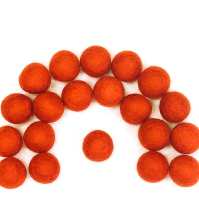Felt Balls - Dark Coral