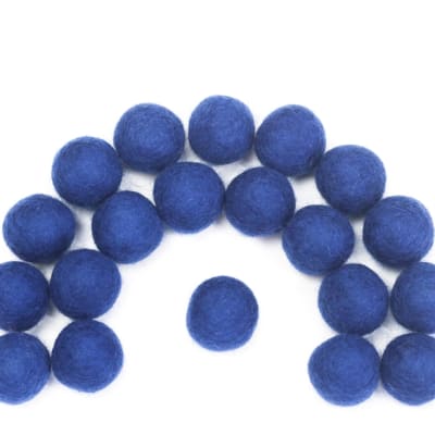 Felt Balls - Marine Blue