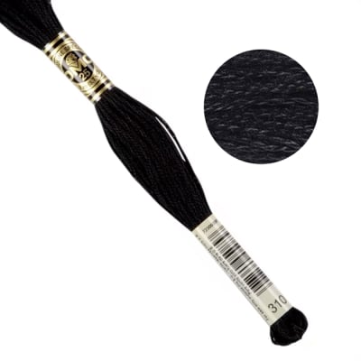 DMC Embroidery Floss - Black/Heather Black (310)