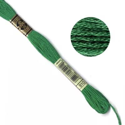 DMC Embroidery Floss - Bright Green (910)