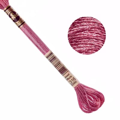 DMC Embroidery Floss - Metallic Pink (E316)