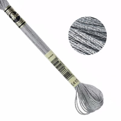 DMC Embroidery Floss - Metallic Silver (E415)