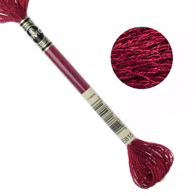 DMC Embroidery Floss - Metallic Wine (E815)