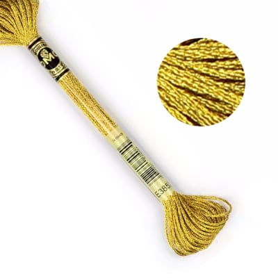 DMC Embroidery Floss - Metallic Yellow (E3852)