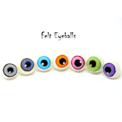 Felt Eyeballs 3 cm