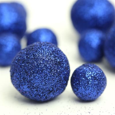 ROYAL BLUE Glitter Balls