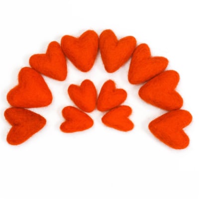 Felt Heart Valentine Sachets - 2 Bees in a Pod