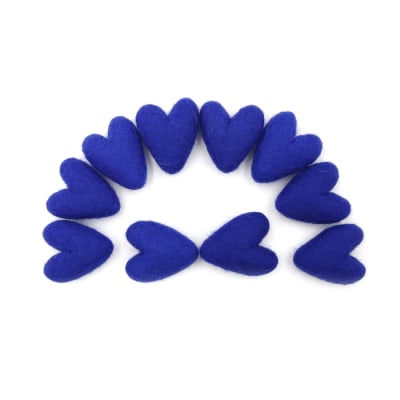 Playfully Ever After 2-Inch Felt Hearts - 45-Piece Orange Craft Felt Shapes For DIY Projects