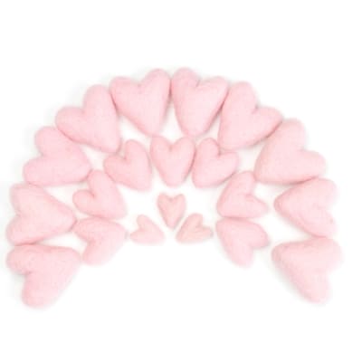 felt hearts- pink and white (6x8) – Jade and the Saw