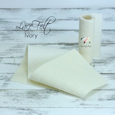 Ivory Lace Felt