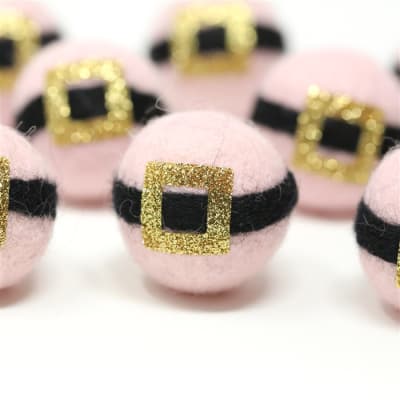 PINK SANTA'S BELT with Gold Buckle