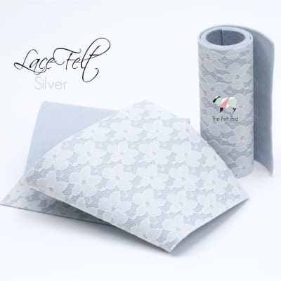 Silver  Lace Felt