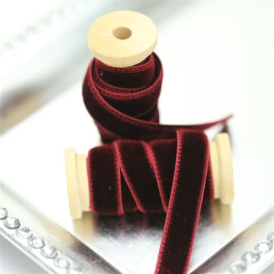 Wholesale Double Sided Red Velvet Ribbon