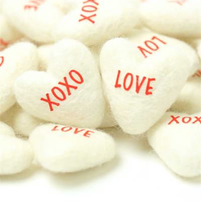 White Conversation Hearts