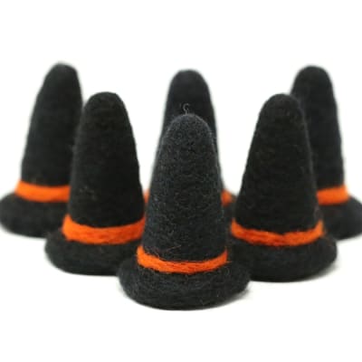 Black Witch Hat Orange Band