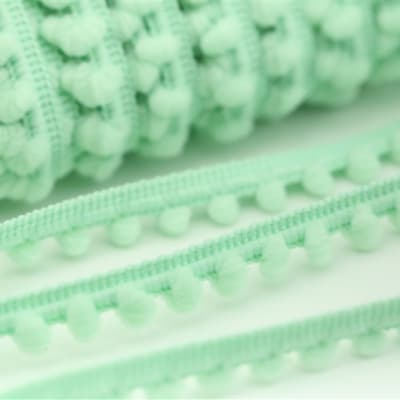 Mint Baby Pom Trim