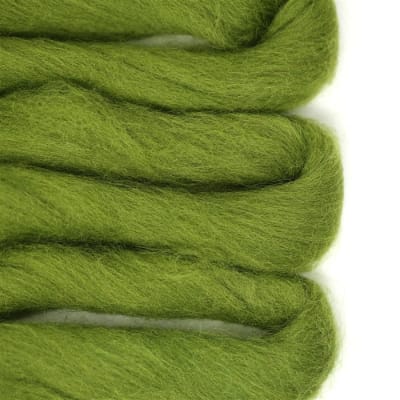 Needle Felting Wool Roving Grass Green 66s Merino Wool Roving For Felt –  Feltify