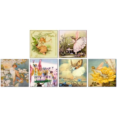 Vintage Fairies Square Matchbox