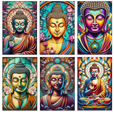 Stained Glass Buddha