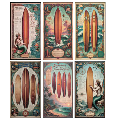 Vintage Surfboards Matchboxs
