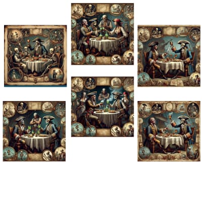 Pirate Party Matchbox  Square