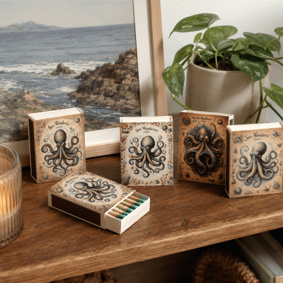 Sea Wanderer Octopi Mini Matchbox 60PK