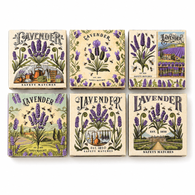 Lavender Fields Matchboxes