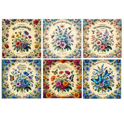 Wildflower Garden Square Matchbox
