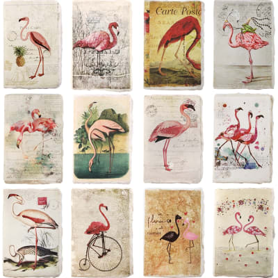 Vintage Flamingo Mini Journal Asst 1Dz