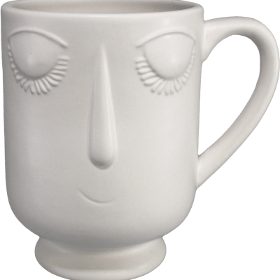 Lovely Belia Face Mug White