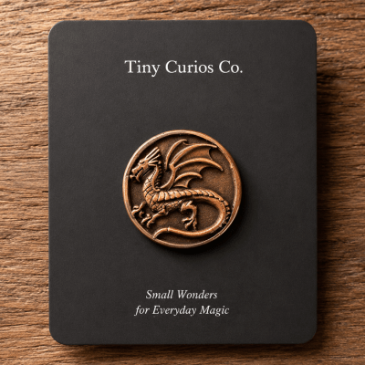 Copper Dragon Coin Pin