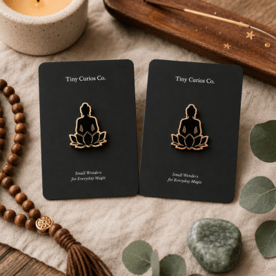 Golden Lotus Serenity Assorted Pin  1Dz