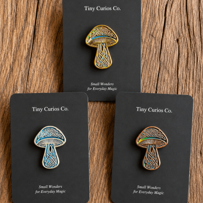 Enchanted Forest Mushroom Assorted Pin  1Dz