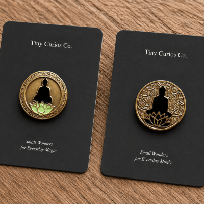 Sacred Lotus Mandala Assorted Pin  1Dz