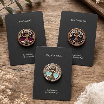 Threefold Roots Tree of Life Assorted Pin  1Dz