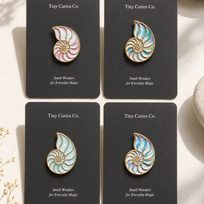 Sea Glass Nautilus Assorted Pin Dozen Pack