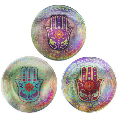 Hamsa Glass Tray