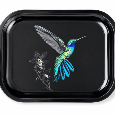 Green Hummingbird  Metal Tray