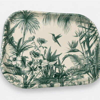Green Tropical Hummingbird  Metal Tray