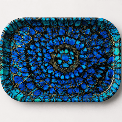 Iridescent Mandala Metal Tray