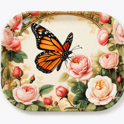 Monarch Roses Metal Tray